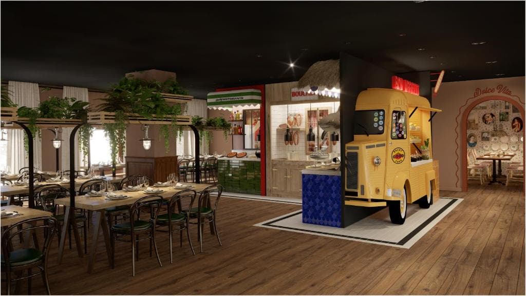 Rocky buffet restaurant in flaine ski resort