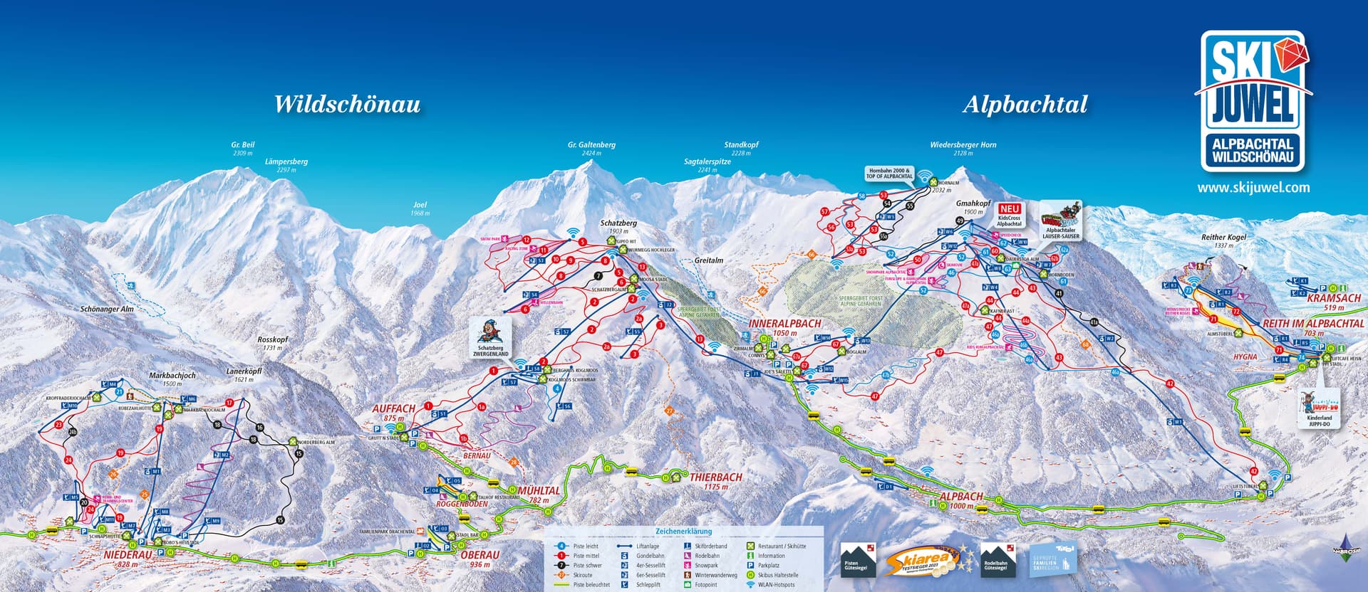 Alpbach ski map