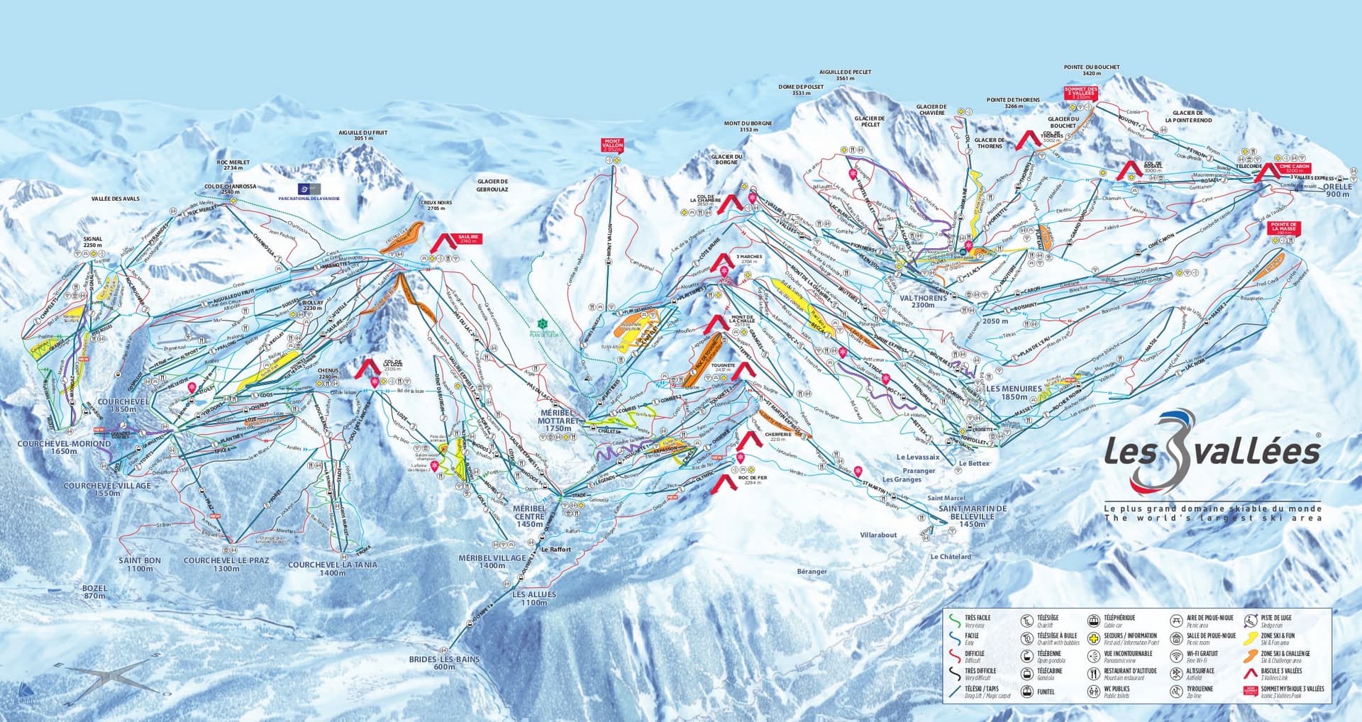 Méribel ski map